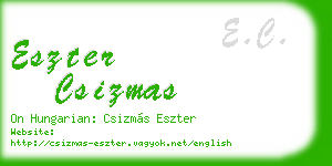 eszter csizmas business card